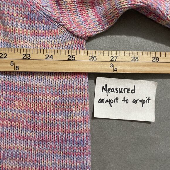 Woman Within Plus Size 1X Marled Pastel Pink Space Dye Drape Cardigan Soft Girl - Picture 8 of 9